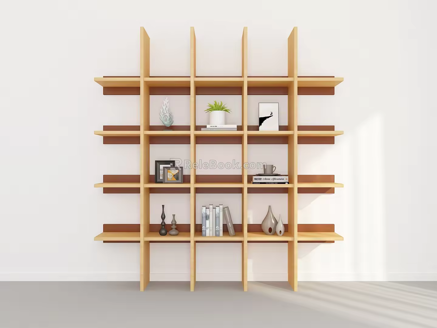 Modern Bookshelf 3d model