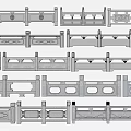 New Chinese Guardrail Stone Railing Stone Railing Stone Railing Stone Railing Stone Railing Marble Railing Fence 3d model