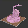Traditional Stone Mill With Wooden Components And Stone Grinding Disc On Square Base