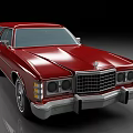 Classic Red Station Wagon With Shiny Body And Chrome Front Grille Design