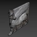 Winged Mythical Game and Movie Character With Lion Body Human Head and Feathered Details