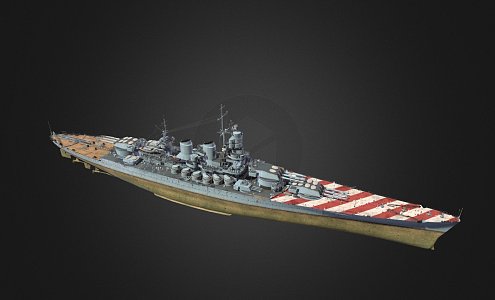 modern warship destroyer weapon ship cruiser ship 3d model