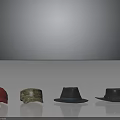 Different Styles Of Hats With Red Camo And Dark Colors For Fashion