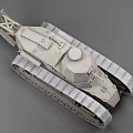 Vintage Military Tank With Tracks Turret And Cannon On Dark Background