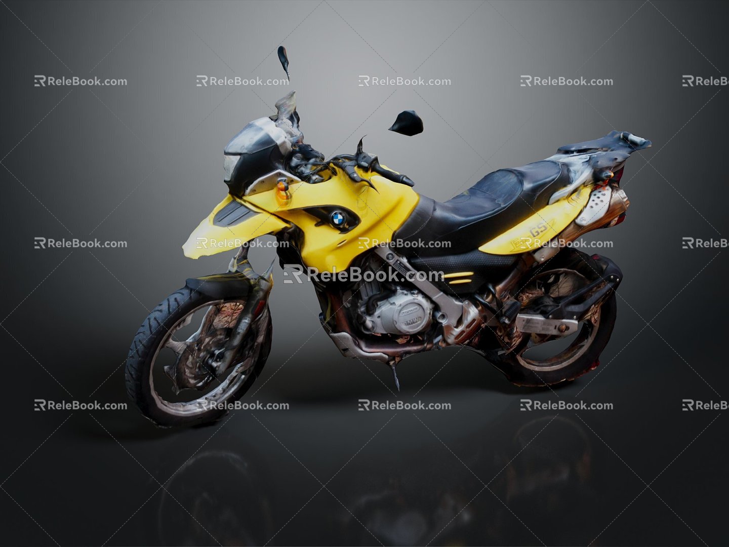 Motorcycle Two Wheels Motocross Motorcycle Road Race Motorcycle 3d model