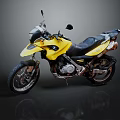 Detailed Yellow Motorcycle With Black Seat And Reflective Surface On Dark Background