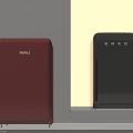 Stylish Red Black Retro Fridges With HUMZ Smeg Brand Design Features
