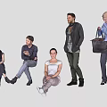 Many characters 3d model