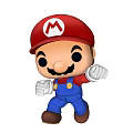 Cute Mario Character Doll With Red Hat Blue Overalls And Mustache 3d model