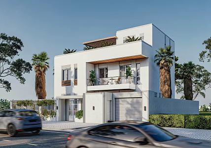 Modern single-family villa homestay building self-built house 3d model