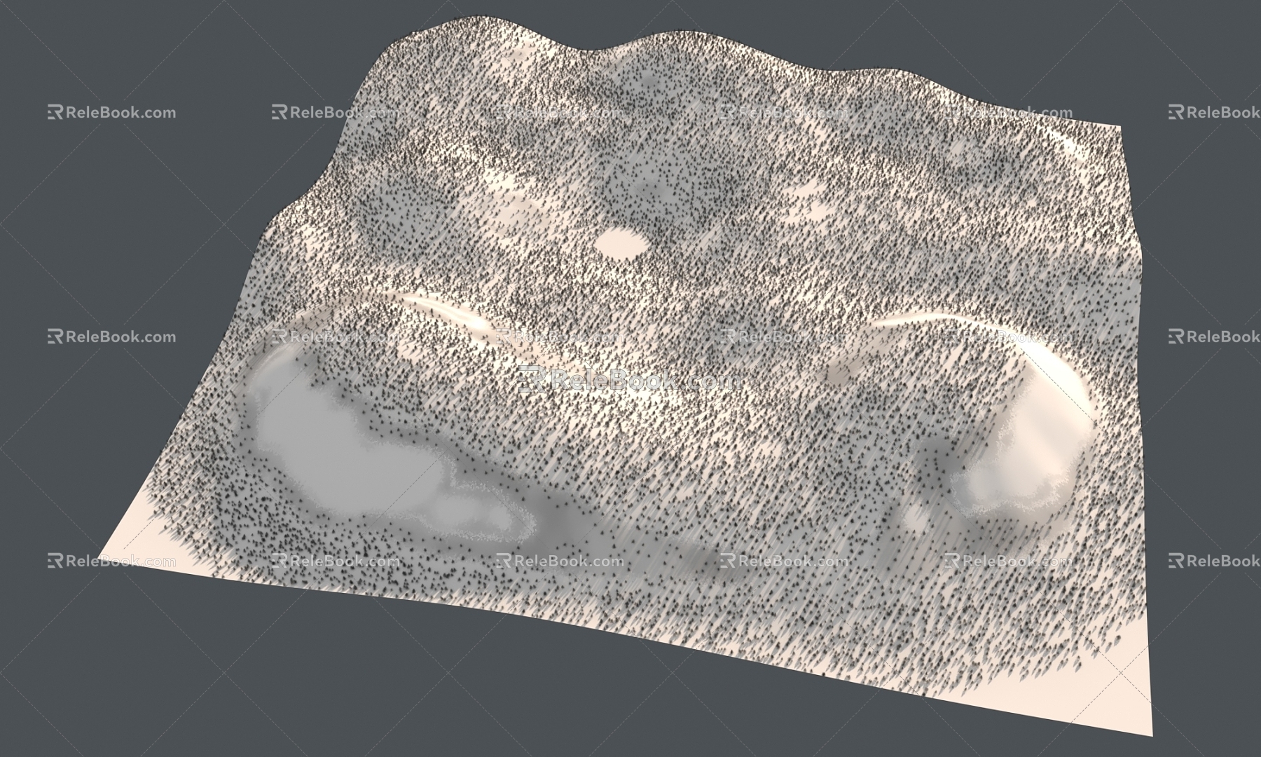 Snow terrain 3d model