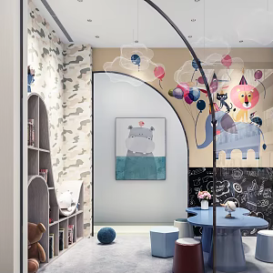 Children's Entertainment Room Modern Entertainment Room 3d model