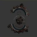 Intricate Mechanical Device With Geared Rings Metallic Components And Industrial Design In 3D Render