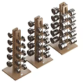 Fitness Equipment Dumbbell Rack With Organized Metal Weights For Home Gym Workout