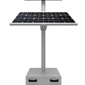 Industrial Solar Panel Mounting Equipment With Adjustable Stand And Panel Structure 3d model