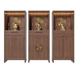 new chinese-style buddha cabinet buddha shrine 3d model