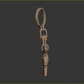 Modern Keychain Key Chain Key Ring Key Chain 3d model