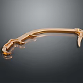 Golden Modern Lighting Combination with Curved Metal Structure and Glossy Surface for Interior Decoration