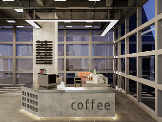 Industrial LOFT Cafe 3d model