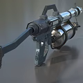 Vulcan Professional Commercial Silver Metal Torch With Gas Cylinder Barrel And Handle