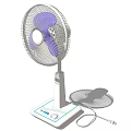 Standing Air Cooler Fan With Adjustable Speed And Portable Design For Home Use