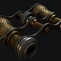 Vintage Brass Binoculars Commercial Equipment With Decorative Design And Classic Style