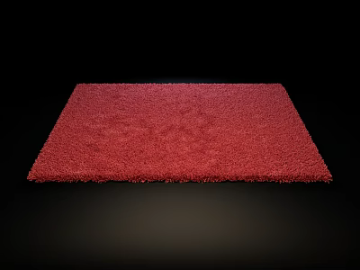 Modern Square Carpet Red Carpet 3d model