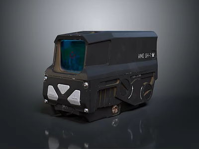 Black Futuristic Compact Car With Transparent Window Angular Structure And Sleek Design 3d model