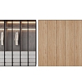 Wardrobe Log Wardrobe Glass Wardrobe 3d model