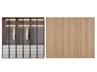 Wardrobe Log Wardrobe Glass Wardrobe 3d model