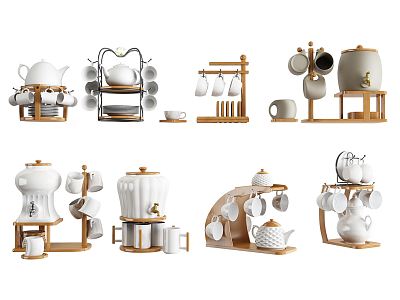 Nordic Style Tea Set Teapot Teacup Combination Tea Set Tea Cup Holder Tea Room Ornaments Teapot Teacup model