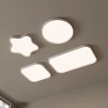 Bright Modern Ceiling Lights With Round Star Shaped And Rectangular Designs For Interior 3d model