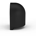 Sleek Black Modern Locker with Vertical Line Detail and Smooth Finish