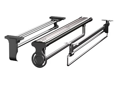Metal Kitchen Drawer Slides With Smooth Sliding Mechanism And Cabinet Hardware 3d model