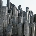 Stone Wood Decorative Columns And Blocks With Natural Textured Surfaces