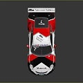 Red And White Racing Car Number 7 With Autovista Kremer Sponsor Logos And Rear Wing