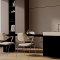 Modern table combination 3d model