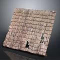 Old Damaged Wooden Shingle Roof With Holes And Weathered Surface