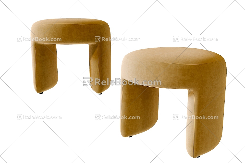 Modern Simple Sofa Low Stool Low Stool Simple Low Stool 3d model