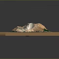 3D Rendered Island Canvas Print With Mountainous Terrain Green Vegetation And Blue Lagoon