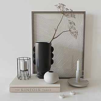 Modern decoration combination kit 3d model