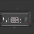 Modern Portable Electronic Speaker With Microphone And Control Buttons Design