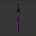 Modern Purple Sword With Intricate Hilt And Sleek Blade Structure