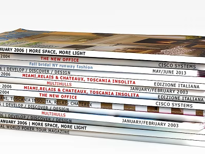 Storage Locker Providing Space For Organizing Magazines With Various Dates And Titles 3d model