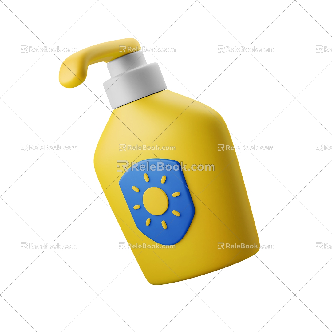 Modern Sunscreen Cartoon Sunscreen 3d model