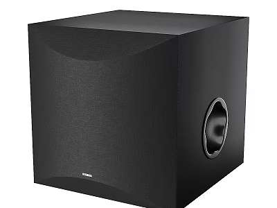 Black Square Audio Speaker With Modern Design Sleek Exterior And Powerful Bass 3d model
