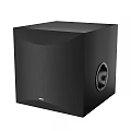 Black Square Audio Speaker With Modern Design Sleek Exterior And Powerful Bass