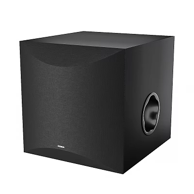 Black Square Audio Speaker With Modern Design Sleek Exterior And Powerful Bass 3d model