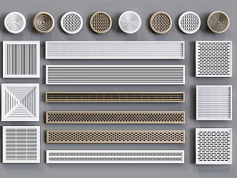 Modern air conditioning outlet air conditioning outlet combination 3d model