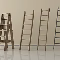 Various Designed Ladders in Wooden and Metal Styles for Modern Home Decor